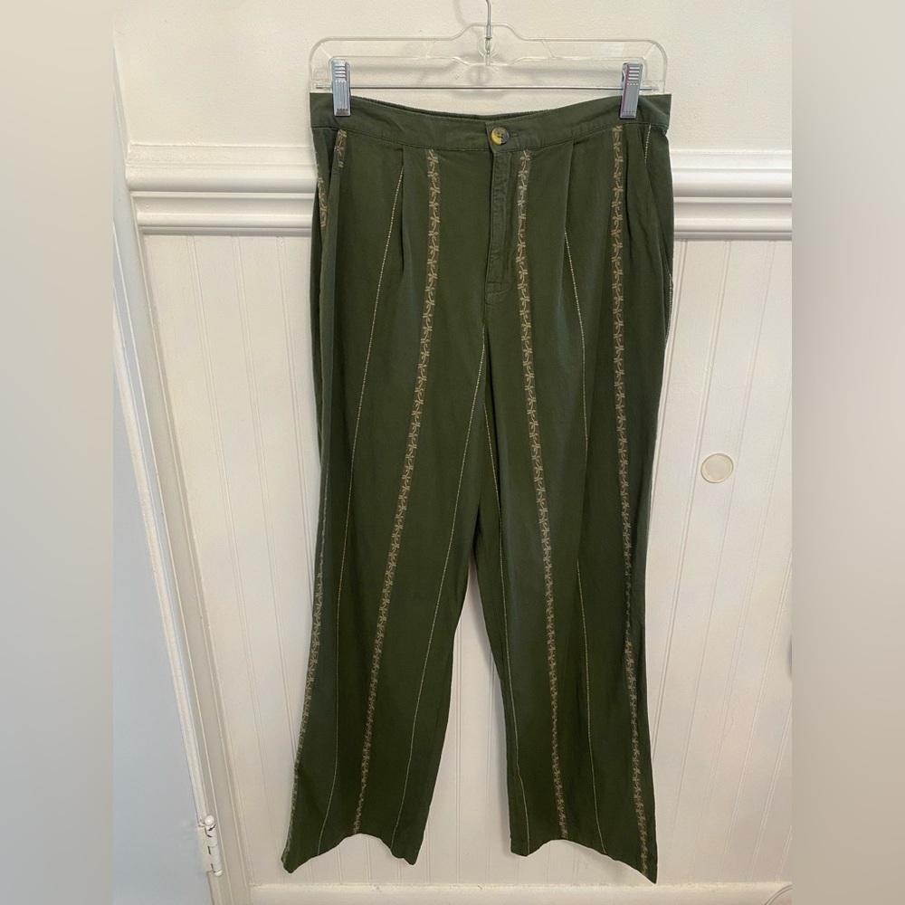 Roark Dark Green Straight Leg Pants